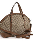 GG Supreme Monogram Medium Nice Top Handle Dome Bag Brown