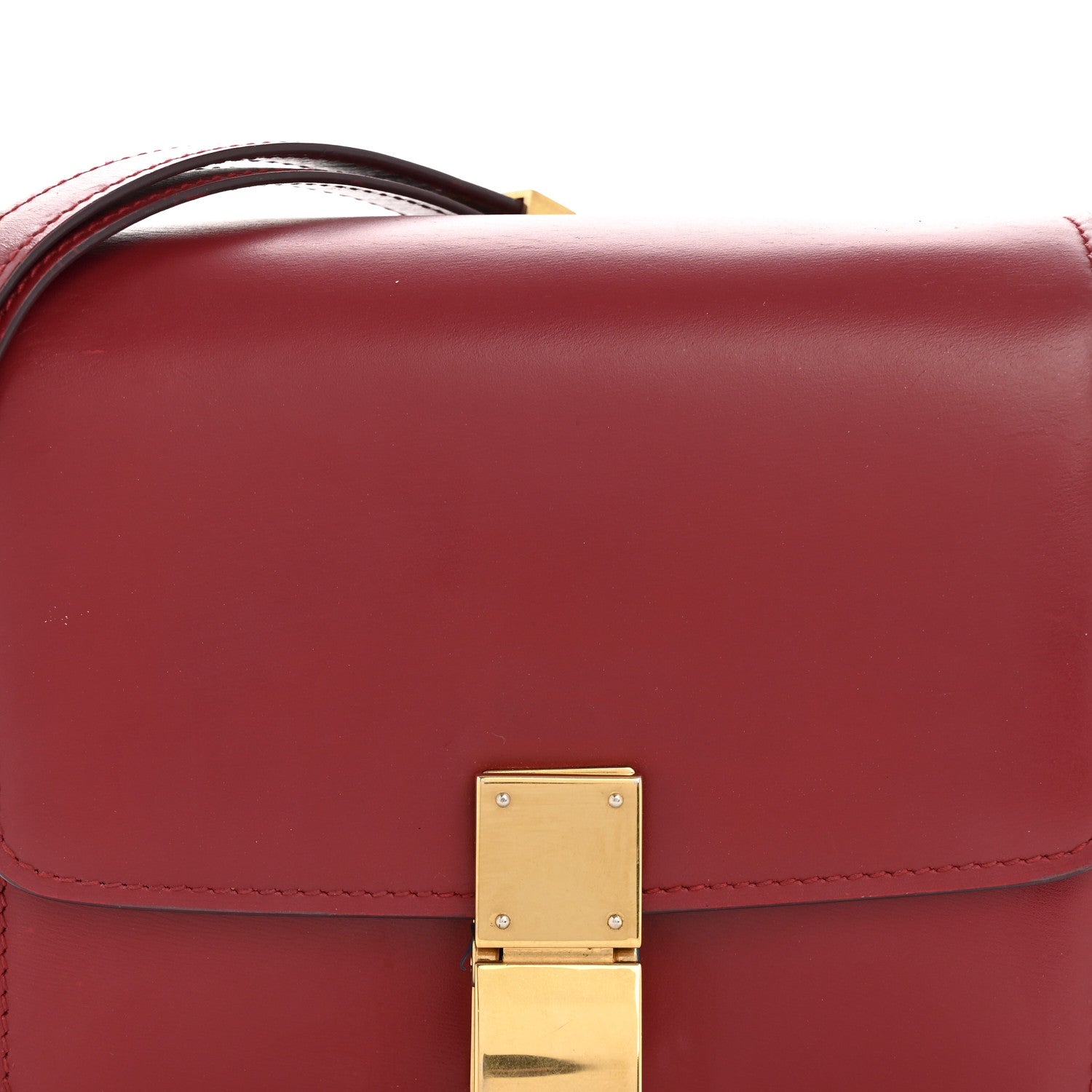 Box Calfskin Small Classic Box Flap Bag Red