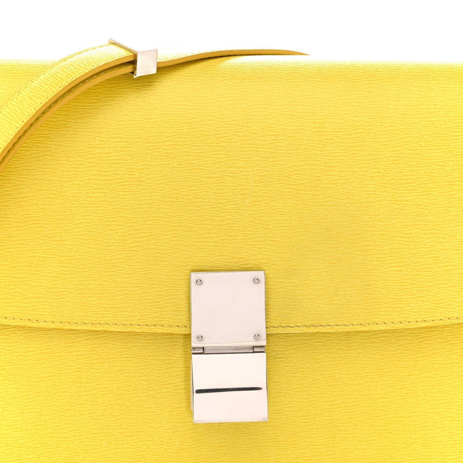 Liege Calfskin Medium Classic Box Flap Bag Fluo Yellow