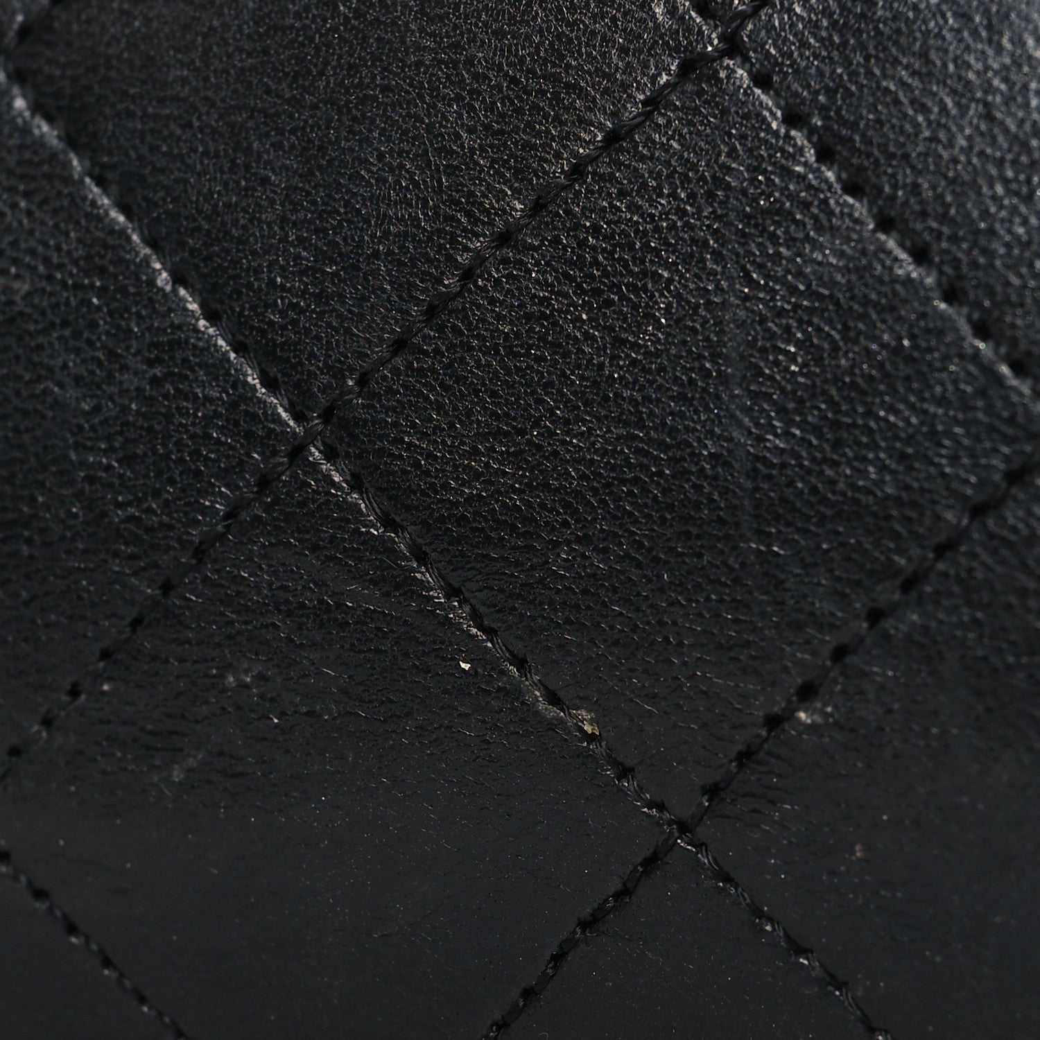 Lambskin Quilted Small Double Flap Black