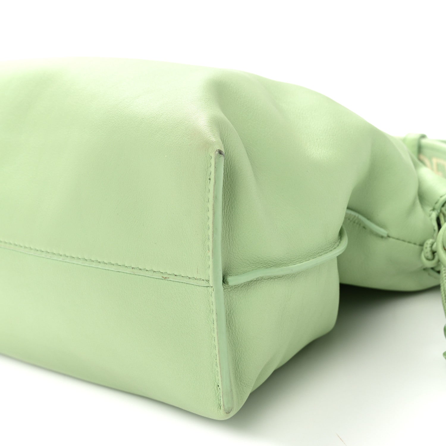 Nappa Calfskin Flamenco Knot Clutch Green