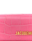 Calfskin Crocodile Embossed La Ceinture Bello Double Tour Belt Bag Pink