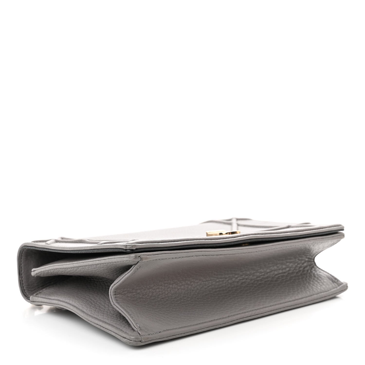 Grained Calfskin Medium D1ORama Flap Bag Gris