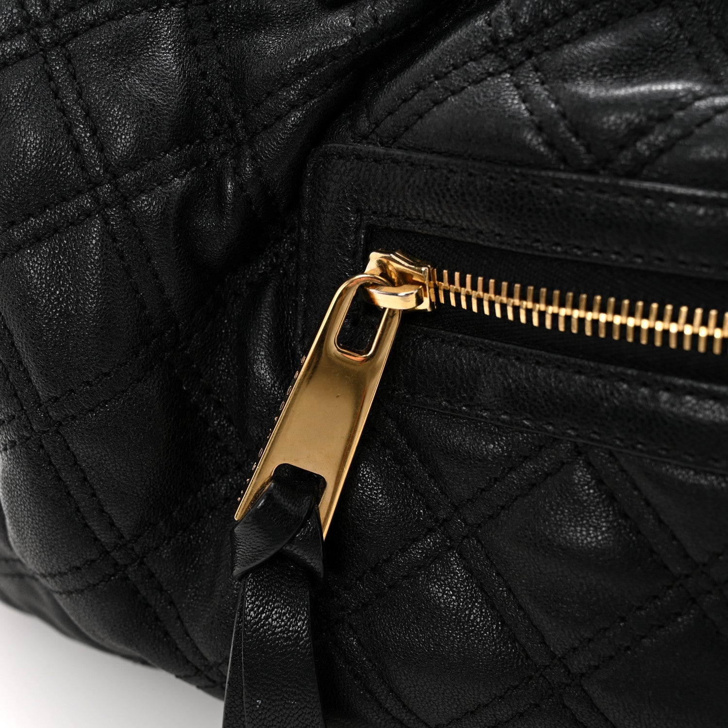 Calfskin Quilted Stam Black