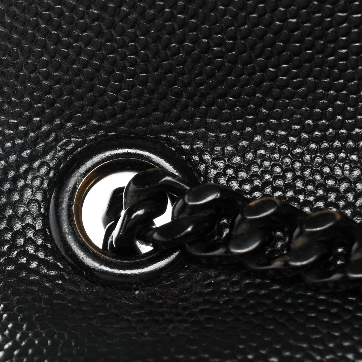 Grain De Poudre Medium Classic Monogram Monochrome Kate Satchel Black
