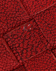 Nappa Intrecciato Zip Around Wallet Red