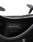 Ruffled Jersey Le Cagole Shoulder Bag XS Black