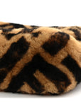 Shearling Vitello Dolce Macro FF 1974 Mini Baguette Tobacco Black