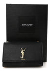 Grain De Poudre Medium Classic Monogram Kate Satchel Black