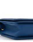 Lambskin Chevron Quilted New Medium Boy Flap Blue