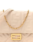 Nappa Matisse FF Embossed Wallet On Chain Baguette Camelia