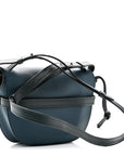 Grained Calfskin Small Gate Crossbody Bag Petroleum Blue Cypress