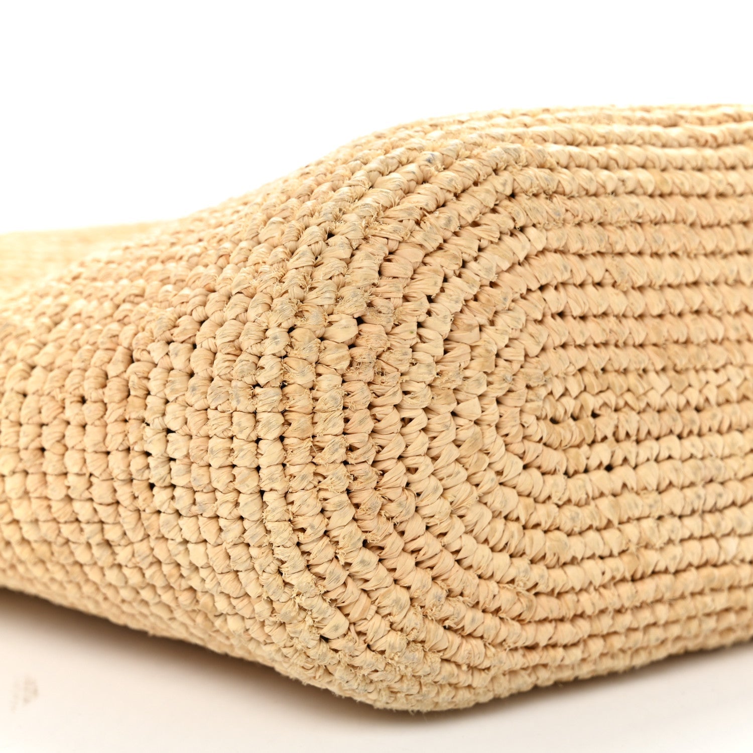 Calfskin Raffia Paulas Ibiza Pochette Bag Natural Tan