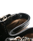 Patent Trim Supernova Check Medium Melbury Tote Black