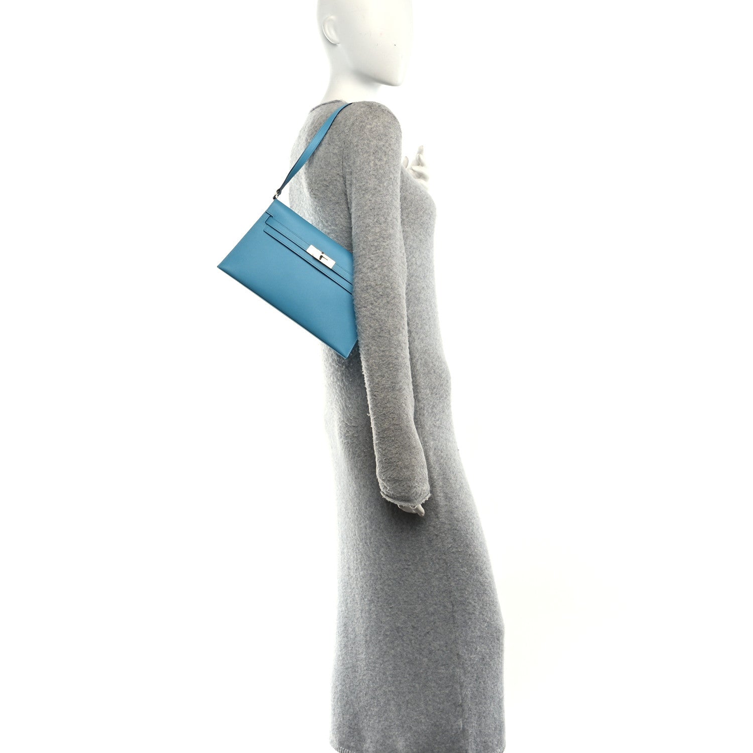 Madame Calfskin Kelly Elan Bleu du Nord