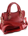 Chevre Gold Metallic Edge Hardware Mini City Rouge Groseille