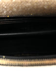 Metallic Canvas Woven Small Classic Monogram Kate Tassel Chain Wallet Gold