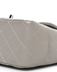 Lambskin Quilted Mini Square Flap Grey