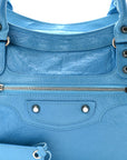 Agneau Classic Silver Hardware City Bleu Azur Clair