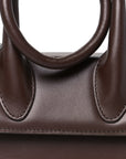 Smooth Calfskin Le Chiquito Noeud Dark Brown
