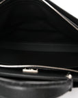 Cuoio Romano Selleria Vitello Grace Glazed Fabric FF 1974 Large Peekaboo Iconic Essential Satchel Black