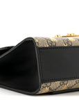 GG Supreme Monogram Bees Small Padlock Shoulder Bag Black