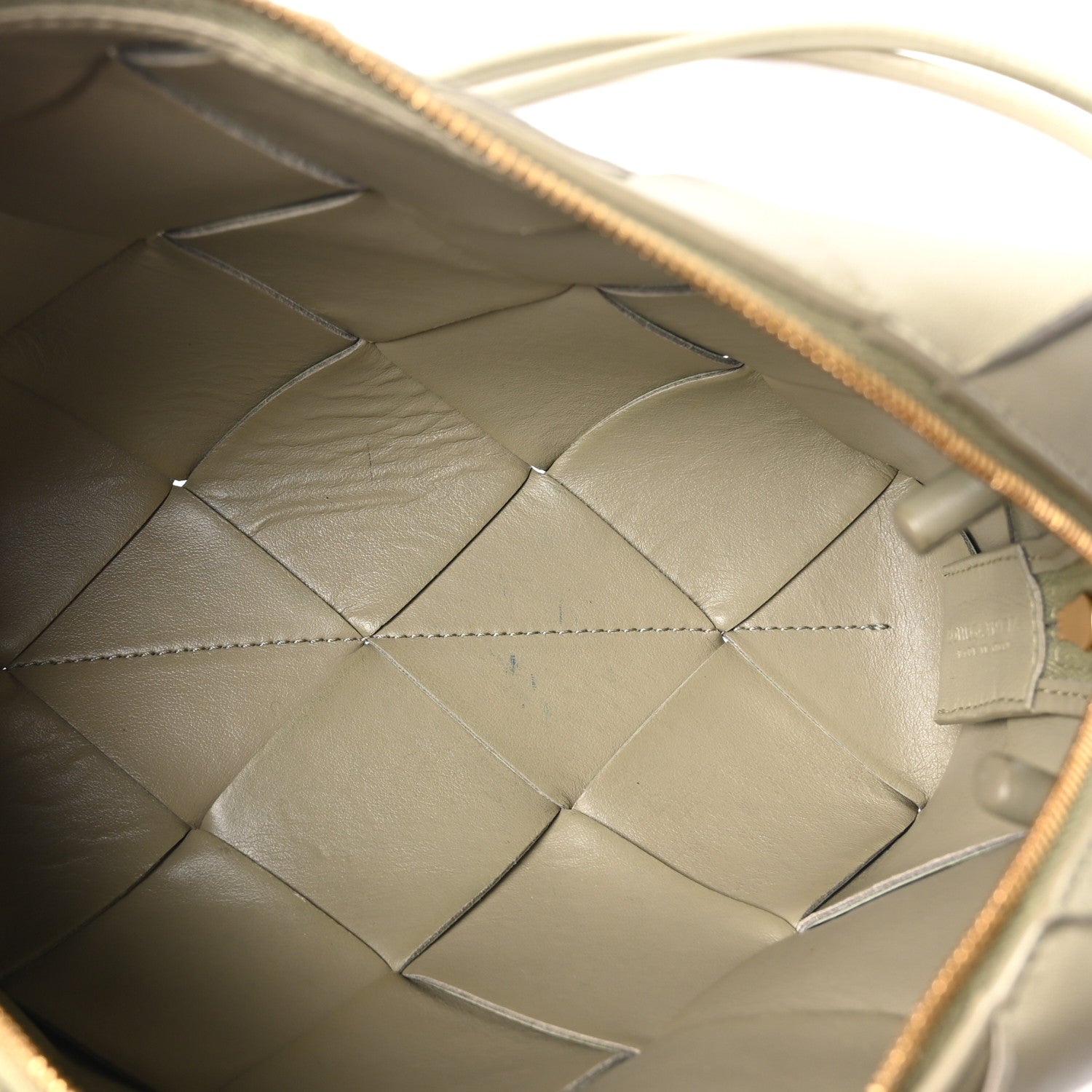 Lambskin Maxi Intrecciato Small Cassette Camera Bag Travertine