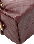 Caviar Quilted Small CHNL 25 Handbag Burgundy