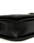 Calfskin Quilted Medium Boy Flap Black