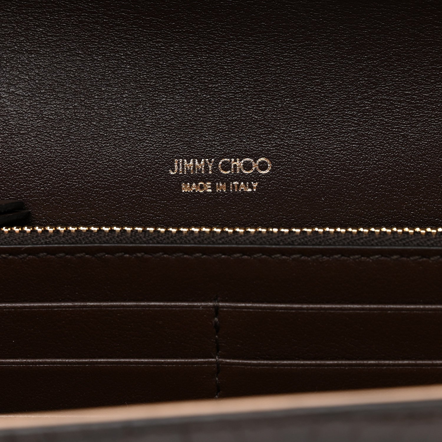 Calfskin Crocodile Embossed Emmie Clutch Bag Chocolate