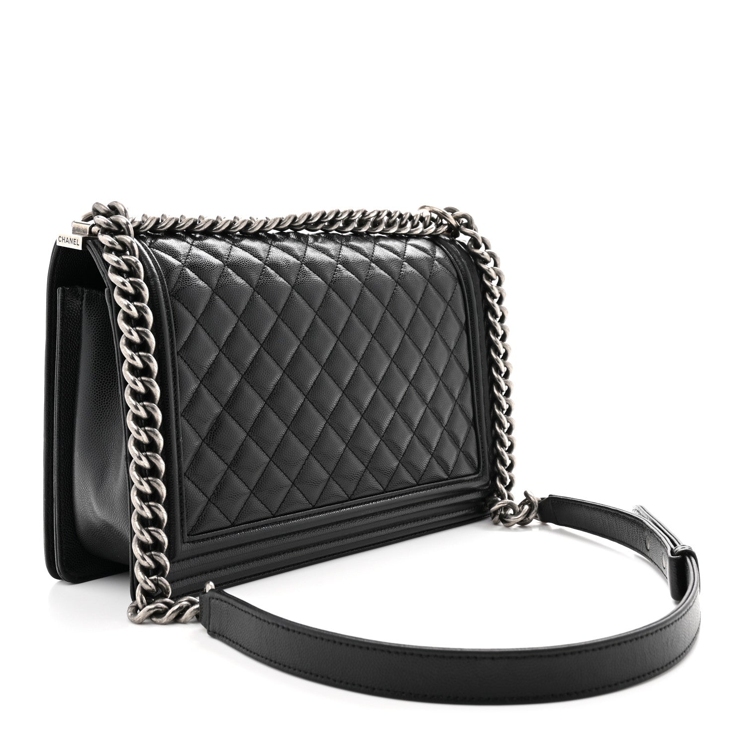 Caviar Quilted New Medium Boy Flap Black
