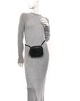 Calfskin Matelasse Monogram Lou Belt Bag Black