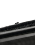 Snakeskin Medium Classic Box Flap Bag Black