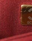 Lambskin Quilted CHNL 19 Wallet On Chain WOC Burgundy