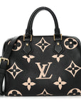 Empreinte Monogram Giant Speedy Bandouliere 25 Black Beige