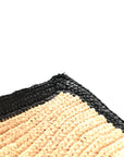 Raffia Calfskin Rive Gauche Tote Naturale Black