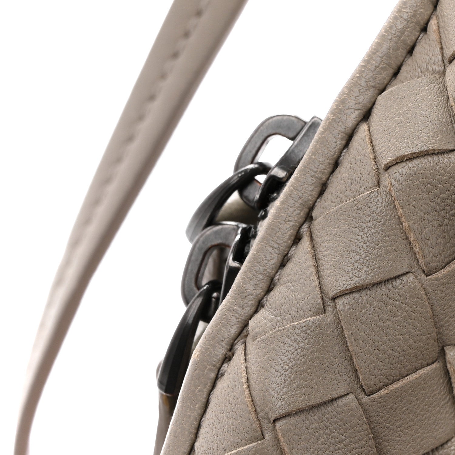 Nappa Intrecciato Nodini Crossbody Messenger Steel