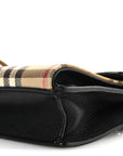 Derby Calfskin House Check Small Macken Crossbody Bag Black Archive Beige
