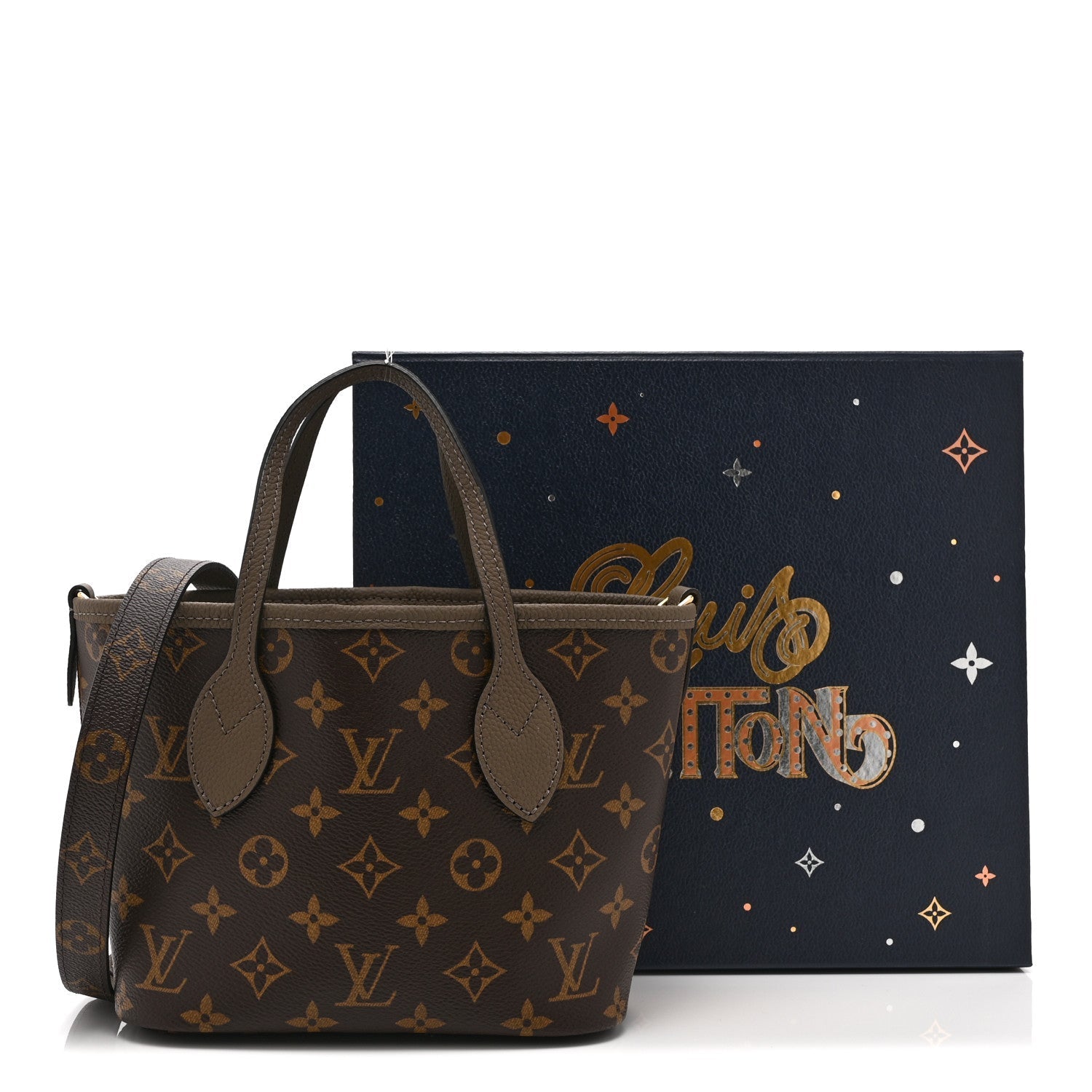 Monogram Neverfull Inside Out Bandouliere BB Dark Fango