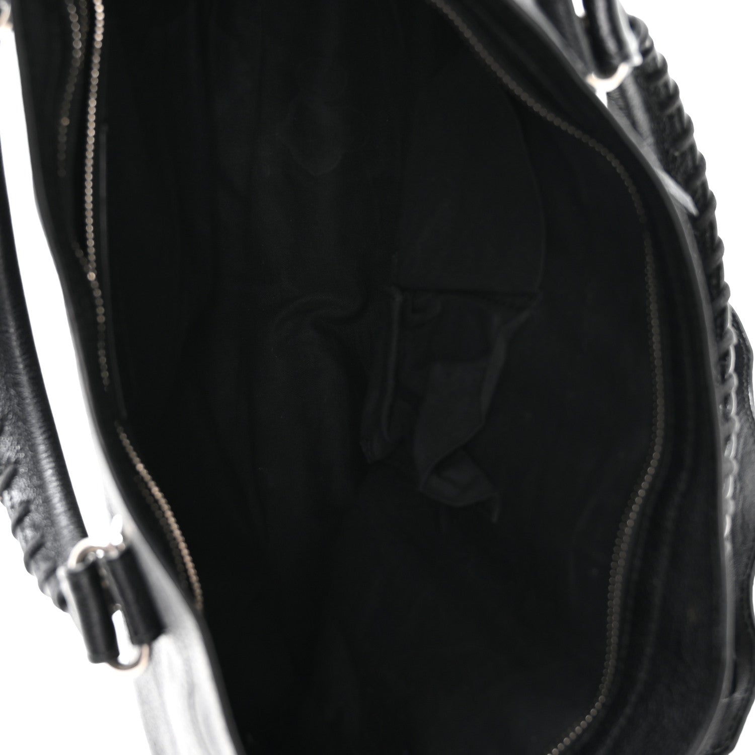 Chevre Silver Metallic Edge Hardware City Black